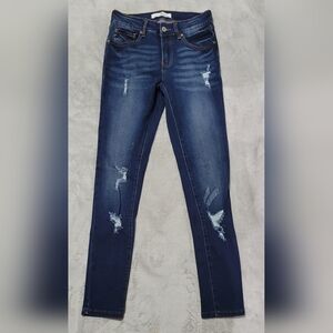 KanCan Dark Blue Distressed Skinny Jeans